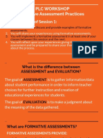 PLC WORKSHOP Effective Assessment Practices