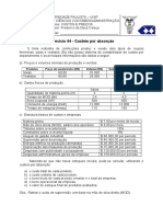 Exercício 04 - Custos e Preços