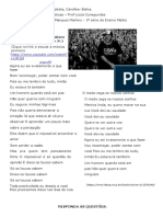 Atividade-De Interpretação de Texto Com Música - 1º-Ano Linguagens Artísticas