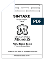 MIO - 3A - Sintaxe Período Simples - Teoria