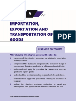 Importation, Exportation and Transportation of Goods: After Studying This Chapter, You Would Be Able To