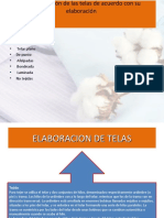 C. Clasificacion de Las Telas de Acuerdo Con Su Elaboracion