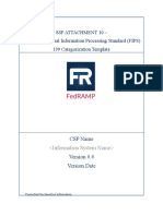 SSP Attachment 10 - Fedramp Federal Information Processing Standard (Fips) 199 Categorization Template