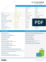 At The Airport: Vocabulario