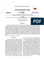 Jurnal Kesehatan Gigi: Emergency Management of Ingestion Bur (Case Study)