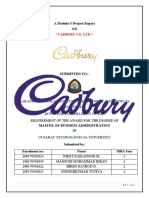 A Module-5 Project Report ON: "Cadbury Co. LTD."