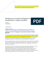 Designing An Innovative Pedagogy For Sustainable Development in Higher Education