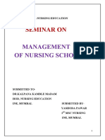 Seminar On Management of Nursing School