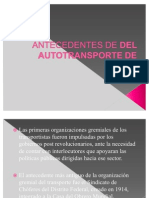 Antecedentes de Del Autotransporte de Carga