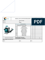 Check List de Motofumigadora