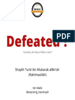 Defeated by Shaykh Turki Binali