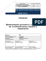 Pgasm - 004 Mantenimiento Preventivo y Correctivo de La Infraestructura, Equipos y Maquinarias