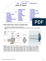 Machine Tool Shanks (Tapers)