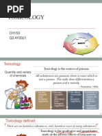 Toxicology: CH153 Q3 AY2021