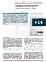 A Review On Estimation of Metformin Hydrochloride and Vildagliptin in Pharmacutical Dosage Form