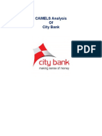 CAMELS Analysis of City Bank