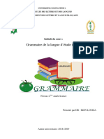 Grammaire de La Langue D'étude (GLE) H