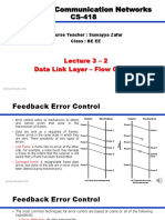 Computer Communication Networks CS-418: Lecture 3 - 2 Data Link Layer - Flow Control