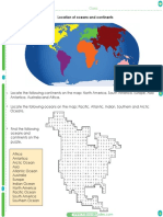 Location of Oceans and Continents: Names: Class