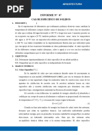 Informe - #06 Calor Especifico de Solidos