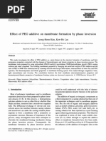 Effect of PEG Additive On Membrane Formation by Phase Inversion 1998 Journal of Membrane Science