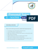 Personal Tutor: 11 + MATHS Test 10