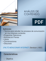 Análisis de Contenido