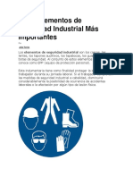 Los 6 Elementos de Seguridad Industrial Más Importantes