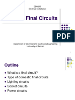 Final Circuits: EEG205 Electrical Installation