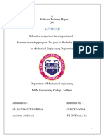 AutoCAD Training Report