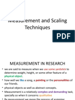 Measurement and Scaling