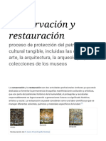 Conservación y Restauración - Wikipedia, La Enciclopedia Libre