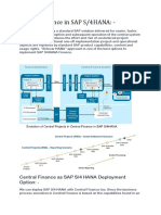 Central Finance in SAP S4HANA