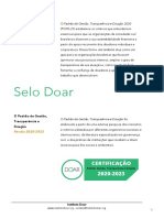 Critérios Selo Doar