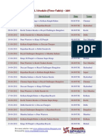 IPL Schedule - Timetable 2011