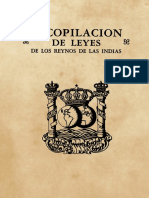 Libro - Recopilacion de Leyes de Los Reinos de Las Indias Libros I, II Y III