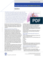 Pulmonary Embolism: Patient Education