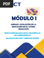 Mòdulo de Educaciòn I Unidad - Mg. Milagros Taboada Marin - Educación Basada en El Desarrollo de Competencias 2021. Sección F