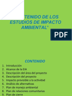 Contenido de Los Estudios de Impacto Ambiental