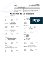 RAZONAMIENTO MATEMATICO - FACTORIAL DE UN NÚMERO - 2° Ficha Actividad