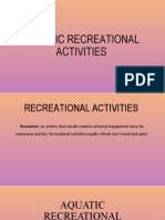 Aquatic Recreational Activities