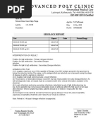 Serology Report: Test Units Normal Range