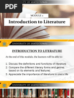 Module 1 - Introduction To Literature - Why Literature