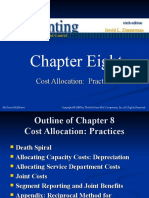 Chapter Eight: Cost Allocation: Practices