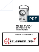 Model 44A/AP: Broadband RF Watt Meter