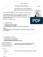 PDF Algorithme Et Notions de Base DD