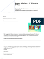 RT de Ensino Religioso - 2º Trimestre 2021 - 3º Ano