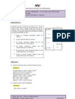 (B) Exercícios Àreas, PerímetroseVolumes