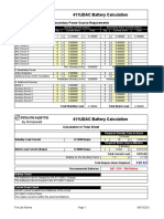 411UDAC Battery Calculation: Secondary Power Source Requirements