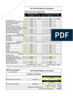 ECC-50/100 Battery Calculation: Secondary Power Source Requirements